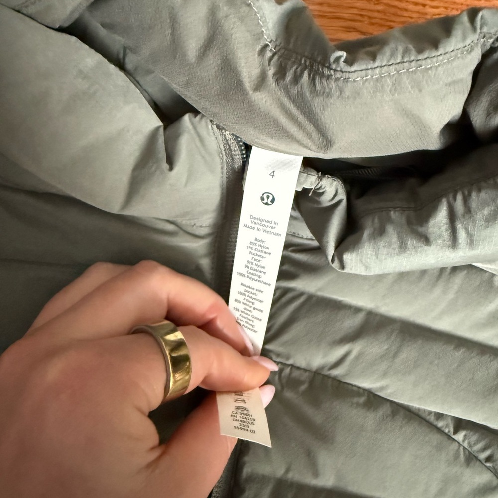 lululemon athletica Sage Green Quilted Down-Style Vest - Picture 2 of 6